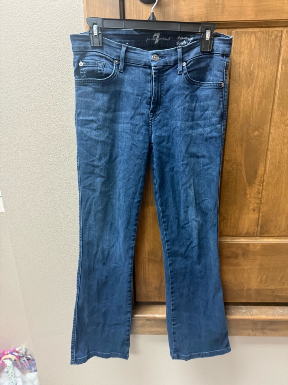 7 For All Mankind Women's Dark Blue Bootcut Jeans